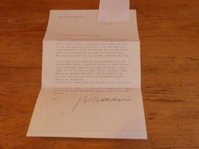 Schriftstück / Anschreiben von Bertha Middelhauve (Signiert / Autogramm) 1983