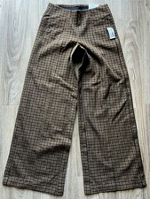 NWT OLD NAVY Women  s PIXIE WIDE Leg TROUSER HIGH WAISTED Houndstooth Pants sz XS