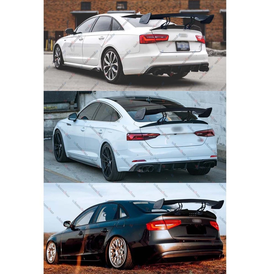 Alerón trasero de carbono 47" para Audi A3 S3 RS3 A4 S4 A5 A6 GT Sport Wing Foto 2 de 4