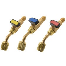 Angled Compact   1/4 Inch SAE, Air Conditioning    Shut ,3PCS   Shut Valves I7G1