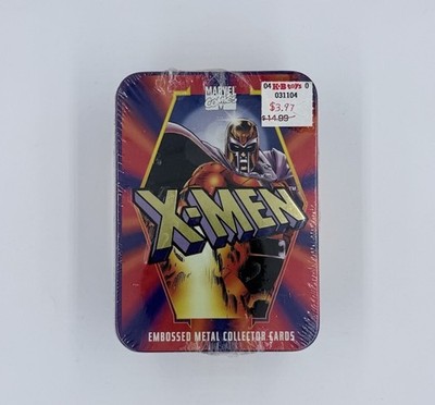 1996 Marvel Comics X-Men 5 Embossed Metal Collector Cards New/Sealed Mint #ML