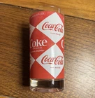 Vintage COCA-COLA Drinking Glass with  Diamond Pattern