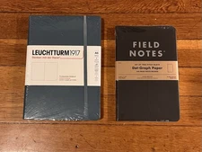 Leuchtturm1917 Medium A5 Dotted Hardcover Notebook + Field Notes Dot Graph Lot