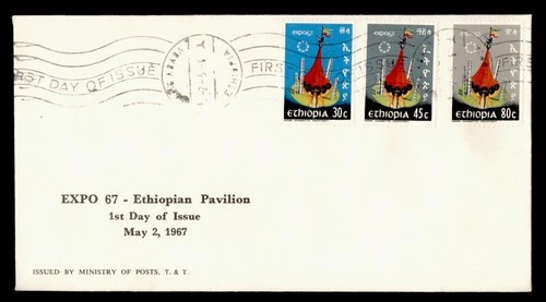 DR WHO 1967 ETHIOPIA FDC MONTREAL CANADA EXPO COMBO M71795