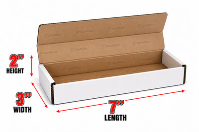 50 -  7x3x2 White Corrugated Shipping Mailer Packing Box Boxes