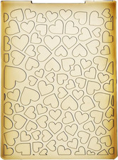 Heart Background Plastic Embossing Folders for Card Making Scrapbooking and Othe