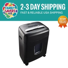 Compact Micro Cut Shredder for Paper, CDs & Credit Cards - 4 Gallon Black