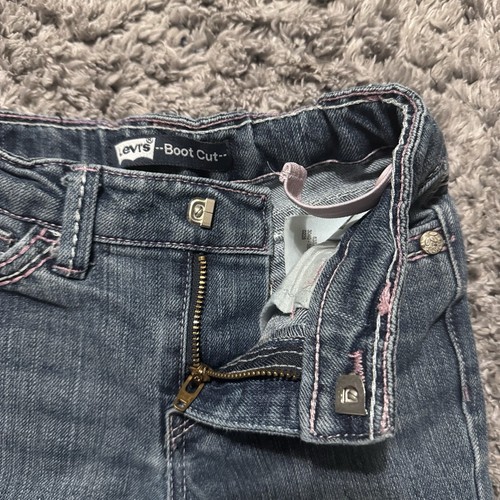 Vintage Levis Bootcut Jeans Size 2T Toddlers Kids Blue Denim Boot Flare Cowboy - Picture 4 of 10