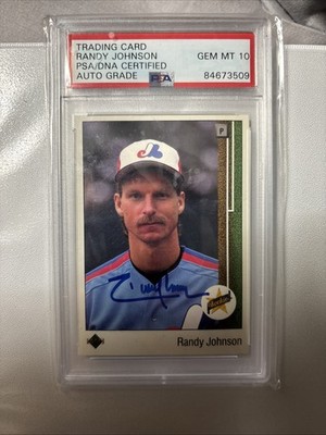 1989 Upper Deck - Randy Johnson #25 Auto Rookie Card PSA 10 DNA/AUTO 83673509 