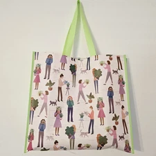 Watering Plants Cats Woman Women Shopping Gift Bag Tote New HomeGoods 