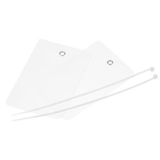 Waterproof Wires Plastic Shipping Tags with Ties,3.12x4.68 inch Clear 50pcs