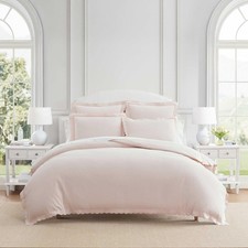 Queen Duvet Cover Set, 100 Soft Cotton Blend Bedding, Corner Ties  Button