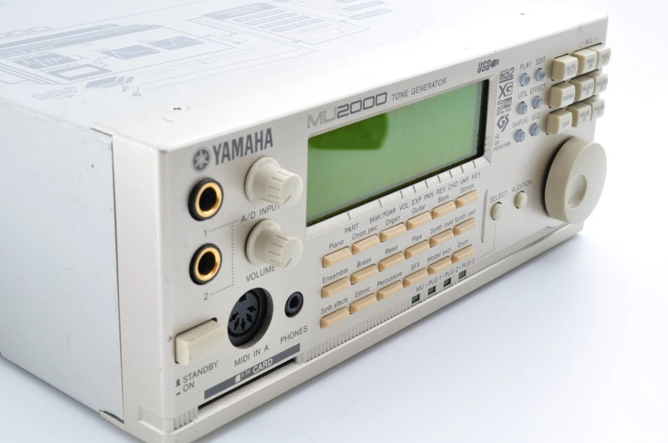 YAMAHA MU2000 Tone Generator XG Sound Module w/Adapter + CD ROM Working HY31106 - Image 3 of 4