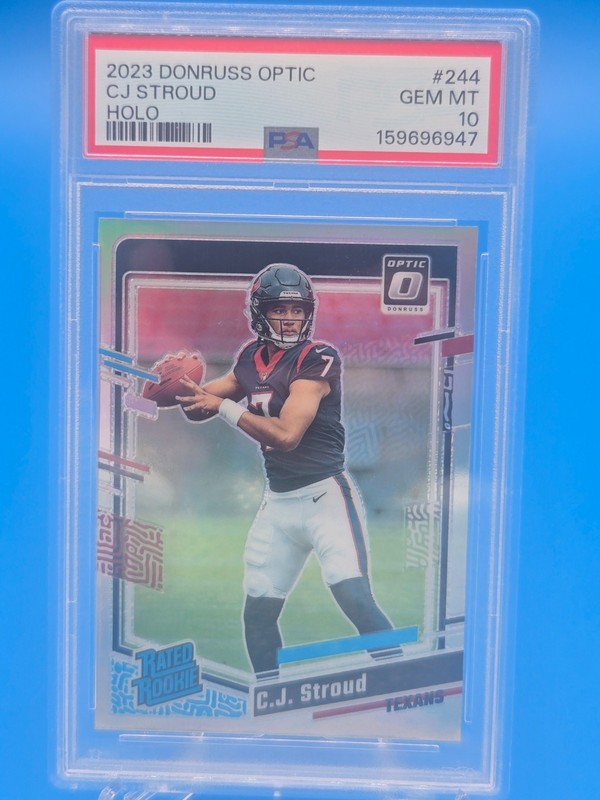 2023 Panini Donruss Optic - Rated Rookie C.J. Stroud #244 Holo Prizm (RC) PSA 10