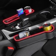 Practical Flexible Sturdy Car Seat Gap Storage Box Dual USB Charger Phone Holder