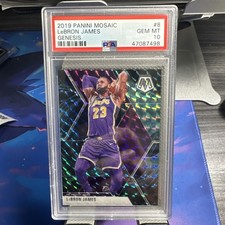 2019 Panini Mosaic LEBRON JAMES Genesis PSA 10 Lakers