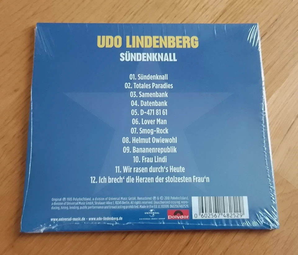 Udo Lindenberg - Sündenknall (CD Album) Remastered - Bild 2 von 2