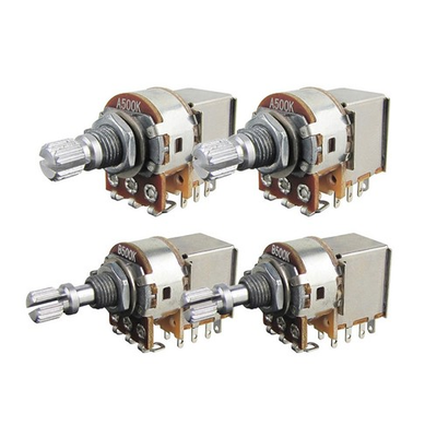 #ad #ad 2 A500Kamp; 2 B500K Push Pull Switch Control Guitar Potentiometer Taper Short Shaft $15.89