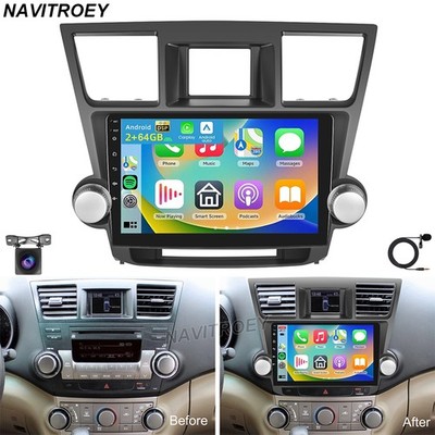 Apple Carplay For 2008-2013 Toyota Highlander Android 15 Car Radio GPS Navi 64GB