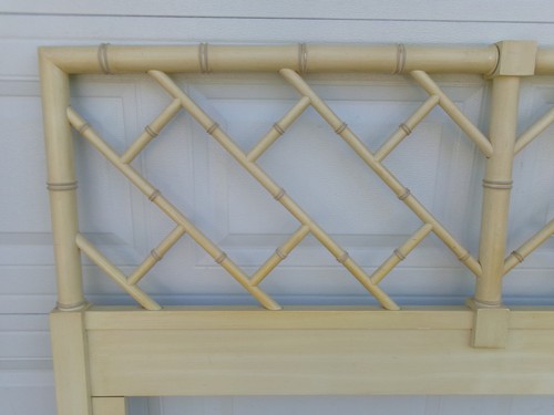Fretwork Henry Link Faux Bamboo Queen size Headboard Chippendale Chinoiserie