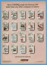 1986 Compaq Computer Made Fortune 500 Faster NYSE Information Vintage print ad