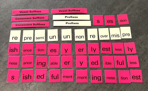 49 All About Learning Prefixes & Suffix Tiles for Spelling & Reading