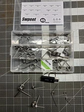 45Pcs 15 Sizes 45/90/120 Degree Stainless Steel Torsional Springs Assortment Kit