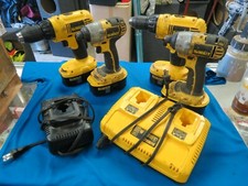 DEWALT BUNDLE  2 CORDLESS DRILL/DRIVERS - 2 IMPACT DRIVERS -2 CHARGERS 