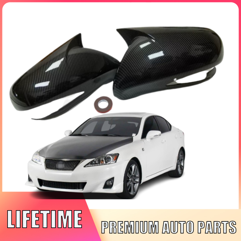 Carbon Fiber Rearview Mirror Cover Caps For Lexus IS IS250 IS350 IS F 2006-2012