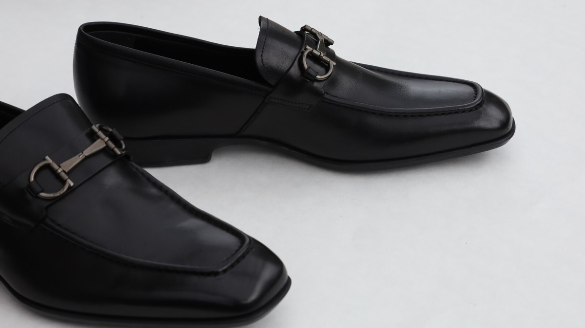 Salvatore Ferragamo Gancini Bit Loafers Mens Shoes Size 10  display picture 1