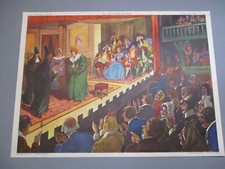 AT133 AFFICHE SCOLAIRE ECOLE ROSSIGNOL COLBERT - COMEDIE DE MOLIERE