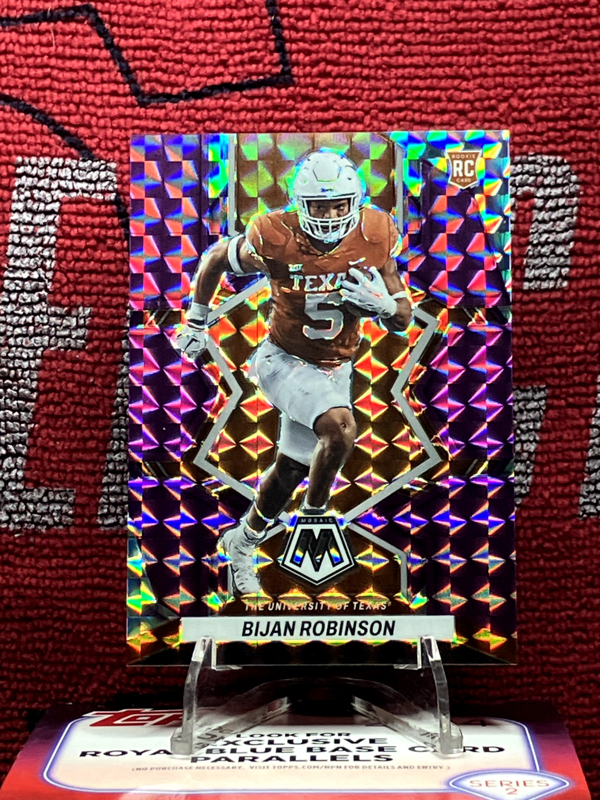 2023 Panini Mosaic Draft - Bijan Robinson #7 - Purple Mosaic /49 (RC)