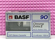 BASF  CHROME EXTRA  II   90   1988  TYPE II   BLANK CASSETTE TAPE (1) (SEALED)