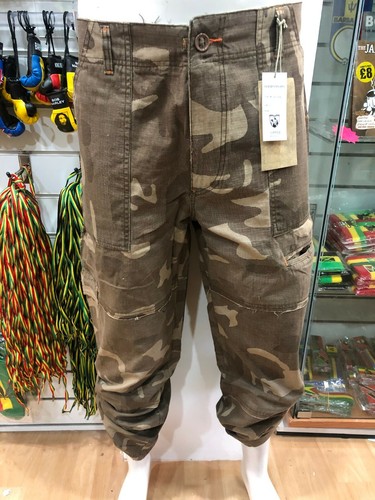 ARMY STYLE CAMOUFLAGE CARGO TROUSERS RASTA ROOTS CULTURE V.G QUALITY - Picture 8 of 9
