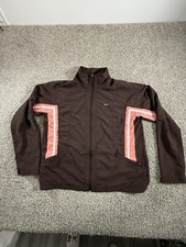 Vintage Nike Women's Brown/Pink Jacket Windbreaker Size L 12-14