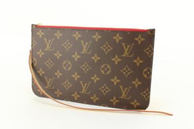 Louis Vuitton Cherry Red Monogram Neverfull Pochette GM or MM