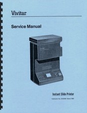 Vivitar Instant Slide Printer Service  Repair Manual 1983 Reprint