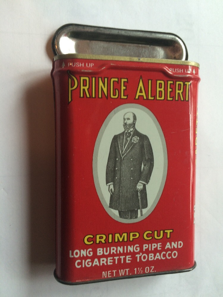 prince albert crimp cut tobacco tin value Vintage Tin, Original Pricing 1960's, Gift for Dad Vintage Prince Albert Crimp Cut