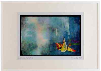 Segeln 339022 Jump, Maui, Hawaii Aquarell Bilderrahmen Ltd Ed A3