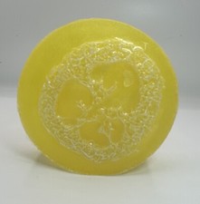 Lemon Handmade Soap Exfoliating with Natural Loofah Sponge 4 oz