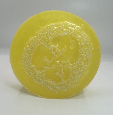 Lemon Handmade  Soap Exfoliating with Natural Loofah Sponge 4 oz