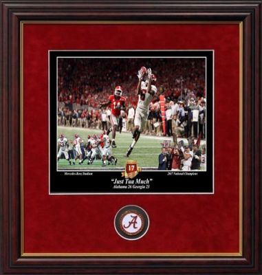 ALABAMA FOOTBALL 17 NAT CHAMPIONSHIP JUST TUA MUCH PASS FRAMED PRINT COIN  PITTS