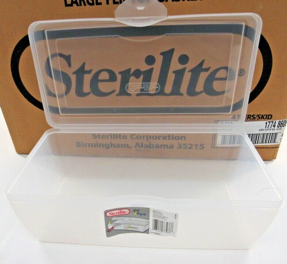 Sterilite Large Clear Flip Top Basket 1776   Pick 1 or 6 pieces  NEW - Image 2 of 4