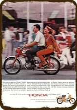 1965 HONDA CB160 & TRAIL 90 MOTORCYCLE VintageLook DECORATIVE REPLICA METAL SIGN