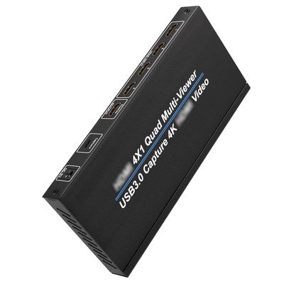 4x1  4K@30Hz Bildschirmsplitter Quad Multi-Viewer Bildschirmteiler E2V2