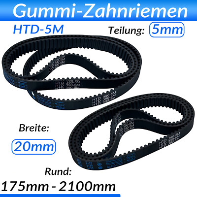 HTD-5M Zahnriemen, Geschlossen, Antriebsriemen, CNC, Closed Belt Breite 20mm
