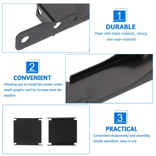Holder Mount Video Effective Fan Rack Fan Bracket PCI Slot Cover Computer - Afbeelding 9 van 12