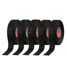 Tesa 51608 Noise Damping PET Fleece Automotive Wire Harness Tape, Black, 19Mm X