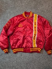 Vintage Military Bomber Made In USA K R US Marines Satin Jacket Adult LARGE