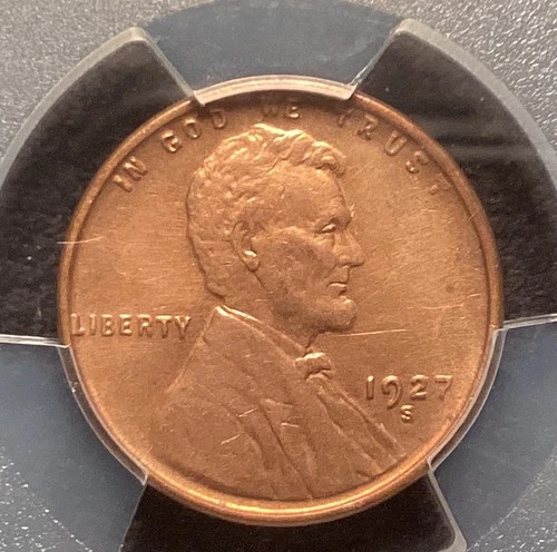 1927 S Lincoln Wheat Cent PCGS AU Details Cleaned